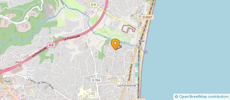 localisation de l'entreprise SCI R&B à ANTIBES