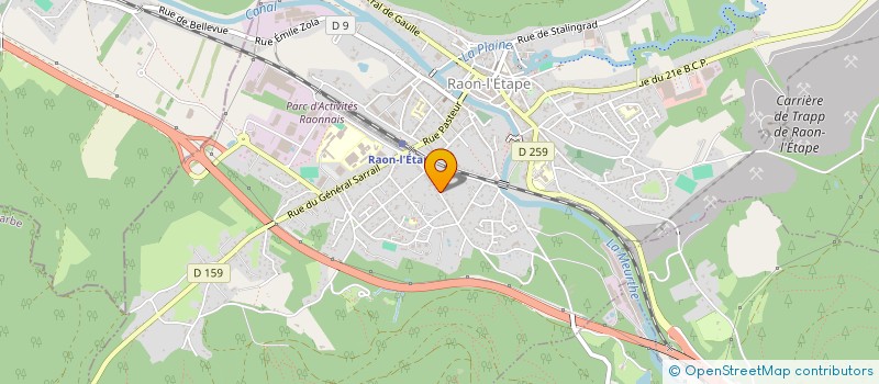 localisation de l'entreprise SCI R.B.H.  RAON-L'ETAPE
