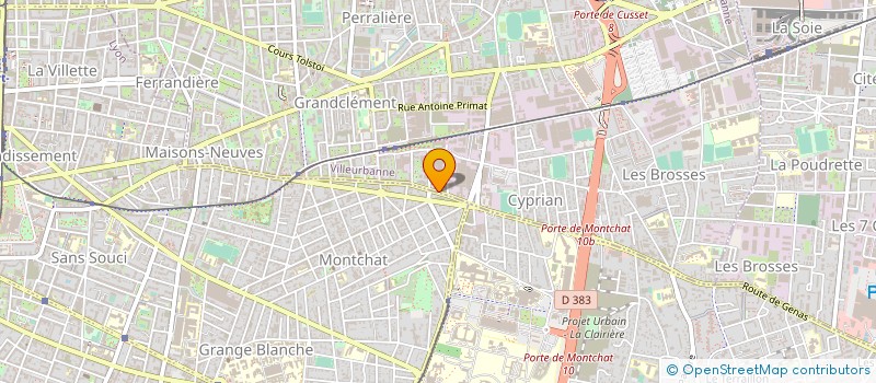 localisation de l'entreprise SCI R.D.G.V.  VILLEURBANNE