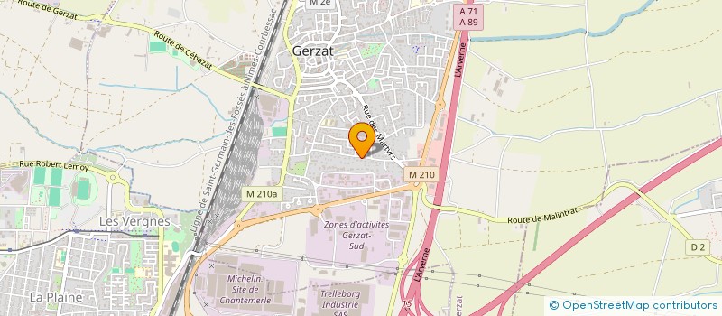 localisation de l'entreprise SCI R&E IMMO  GERZAT