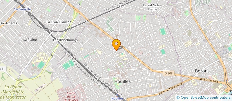 localisation de l'entreprise SCI R.E.M.K.S. LOCATIONS  HOUILLES