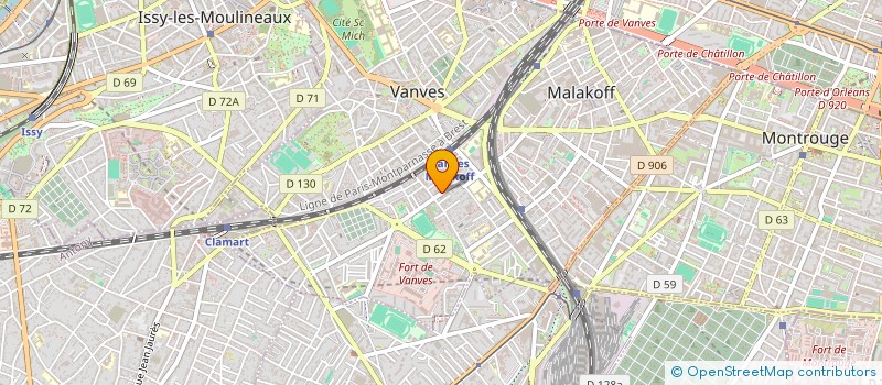 localisation de l'entreprise SCI R.E.V.  MALAKOFF