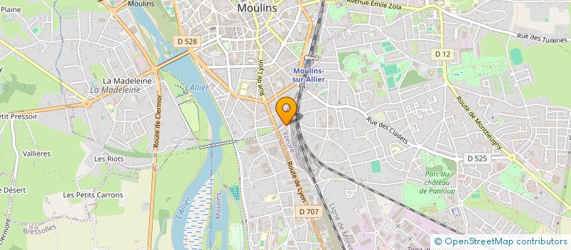 localisation de l'entreprise SCI R ET R ELITE AUVERGNE  YZEURE