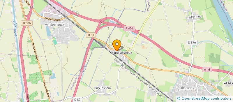 localisation de l'entreprise SCI R.F.J.M.2004.  QUINCIEUX