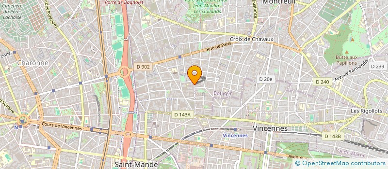 localisation de l'entreprise SCI R.H  MONTREUIL