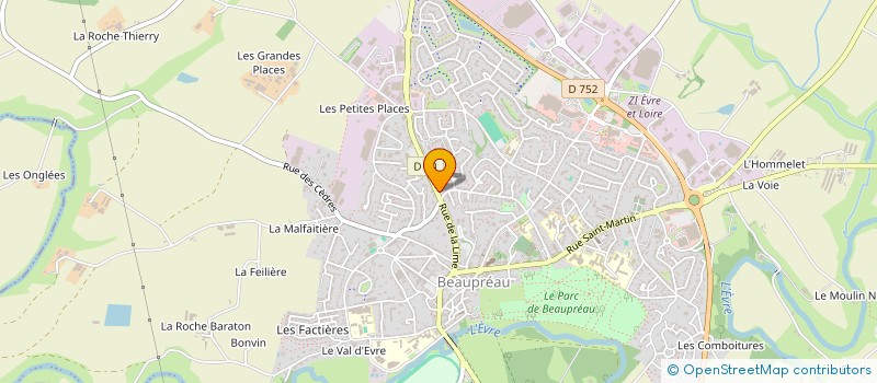 localisation de l'entreprise SCI R H F  BEAUPREAU-EN-MAUGES