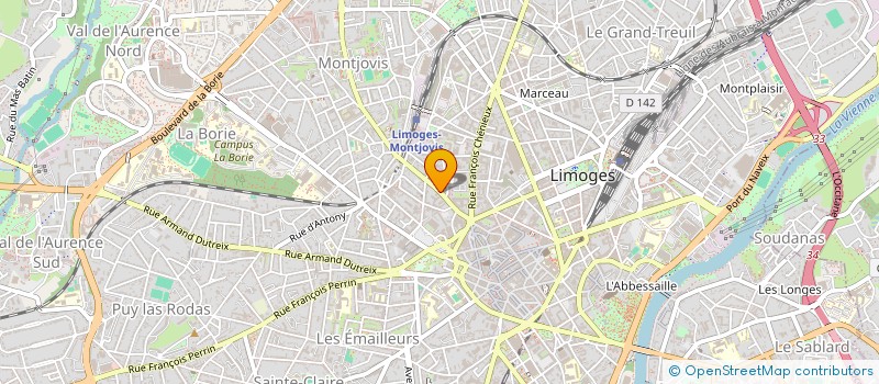 localisation de l'entreprise SCI R MONTMAILLER à LIMOGES