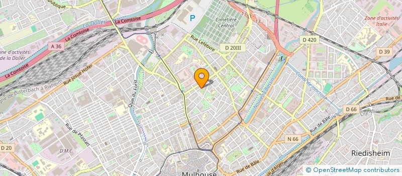 localisation de l'entreprise SCI R.T  MULHOUSE