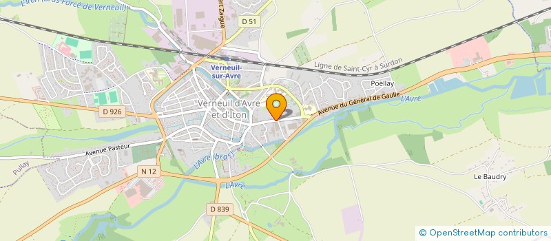 localisation de l'entreprise SCI R.V.  VERNEUIL D'AVRE ET D'ITON