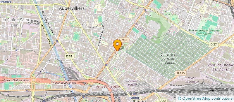 localisation de l'entreprise SCI R2M à PANTIN