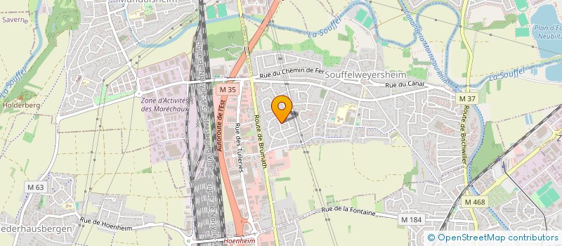 localisation de l'entreprise SCI RA-VAL  SOUFFELWEYERSHEIM