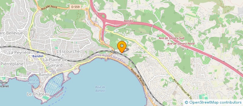 localisation de l'entreprise SCI RABATEL PRADO à SANARY-SUR-MER