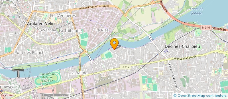 localisation de l'entreprise SCI RABE  DECINES-CHARPIEU