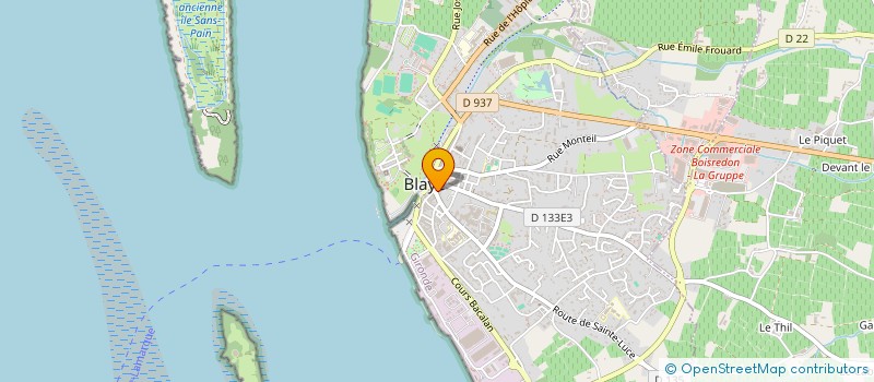 localisation de l'entreprise SCI RABOLTE à BLAYE