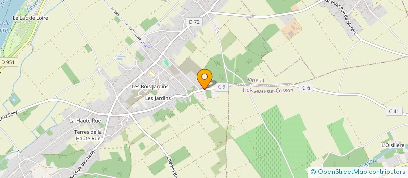 localisation de l'entreprise SCI RAC  VINEUIL