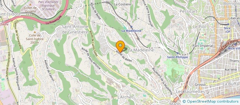 localisation de l'entreprise SCI RACETIGER à NICE