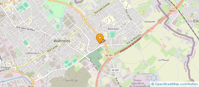 localisation de l'entreprise SCI RACINE  WATTRELOS