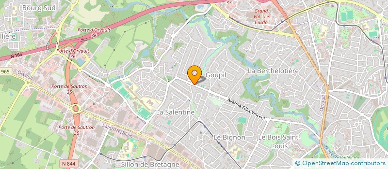 localisation de l'entreprise SCI RACIYN à ORVAULT