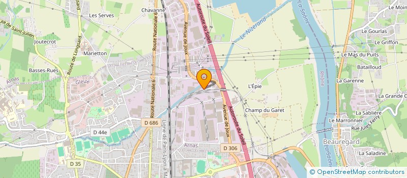 localisation de l'entreprise SCI RACOFALA  ARNAS