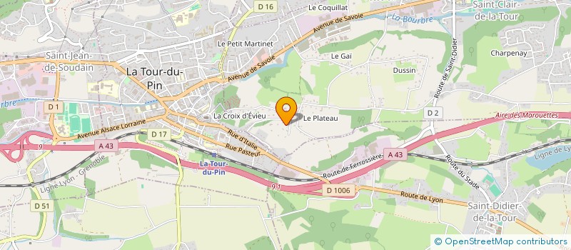 localisation de l'entreprise SCI RADIO  SAINT-CLAIR-DE-LA-TOUR