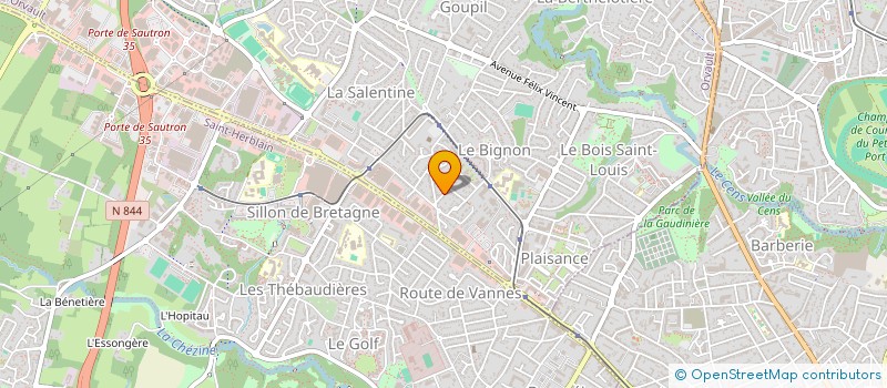 localisation de l'entreprise SCI RAGA à ORVAULT