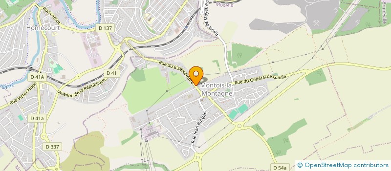 localisation de l'entreprise SCI RAGE  MONTOIS-LA-MONTAGNE