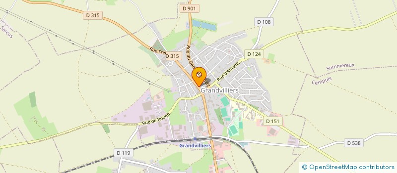 localisation de l'entreprise SCI RAIL  GRANDVILLIERS