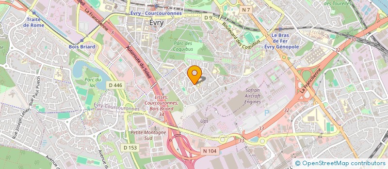 localisation de l'entreprise SCI RAINBOW à EVRY-COURCOURONNES