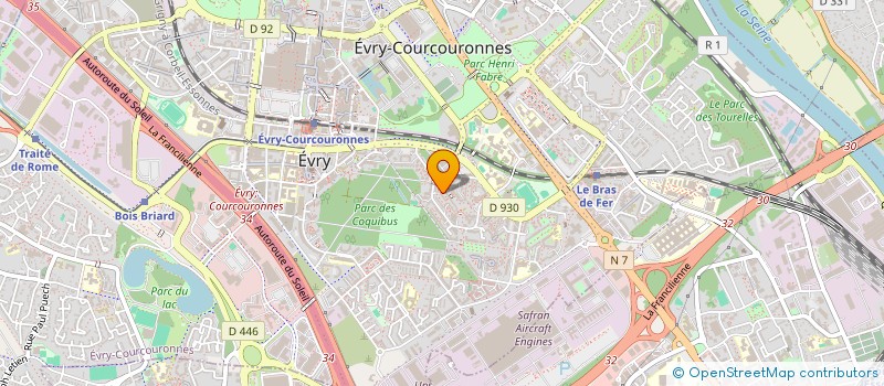 localisation de l'entreprise SCI RAJ à EVRY-COURCOURONNES