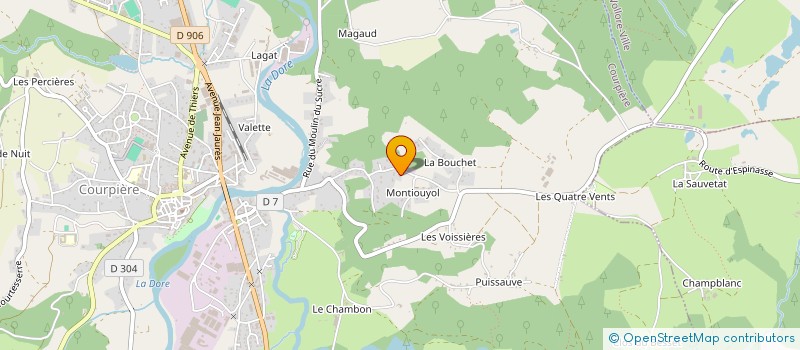 localisation de l'entreprise SCI RAJAT IMMO à COURPIERE