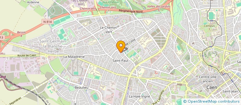 localisation de l'entreprise SCI RALI à CAEN