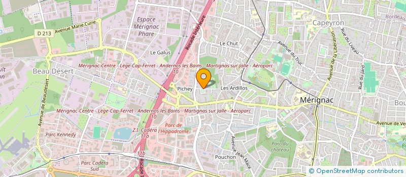 localisation de l'entreprise SCI RALLALA  MERIGNAC