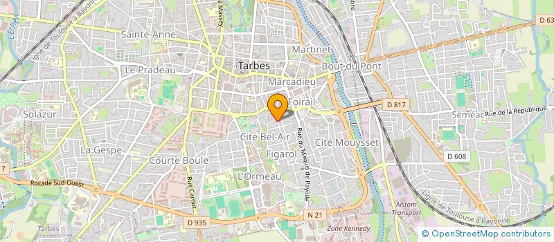 localisation de l'entreprise SCI RAMAMASY  TARBES