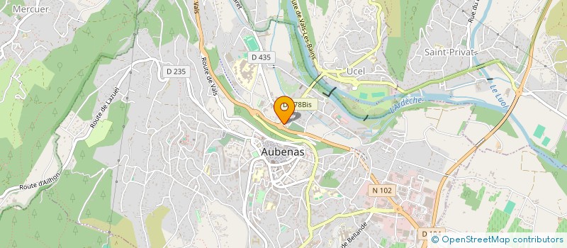 localisation de l'entreprise SCI RANCHON COMBE à AUBENAS