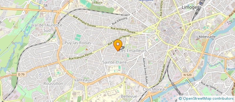 localisation de l'entreprise SCI RANSON 89 à LIMOGES