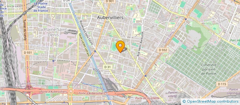 localisation de l'entreprise SCI RAOUF  AUBERVILLIERS