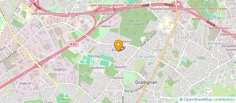 localisation de l'entreprise SCI RAOUX  GRADIGNAN