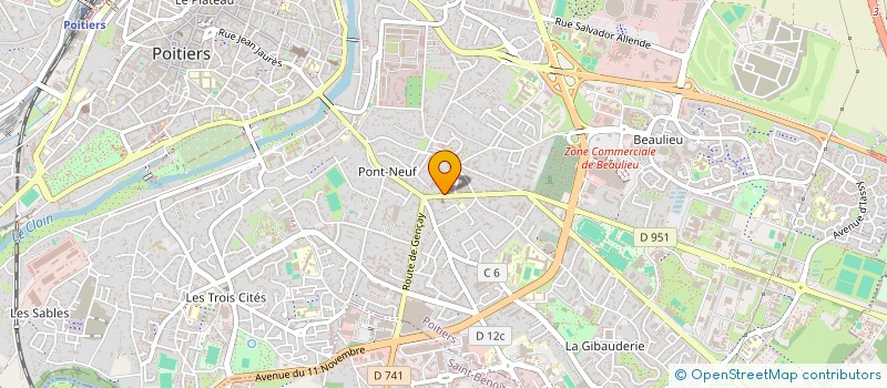 localisation de l'entreprise SCI RAT  POITIERS