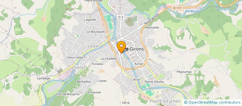 localisation de l'entreprise SCI RAULEX à SAINT-GIRONS