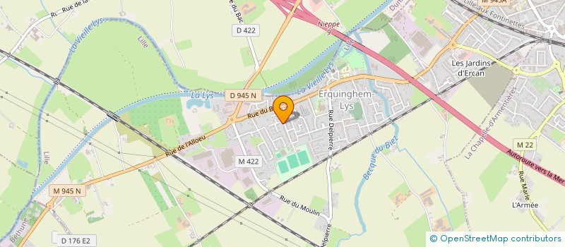 localisation de l'entreprise SCI RAULTBAU  ERQUINGHEM-LYS