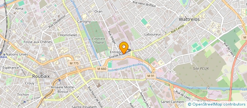 localisation de l'entreprise SCI RAUMARY  ROUBAIX