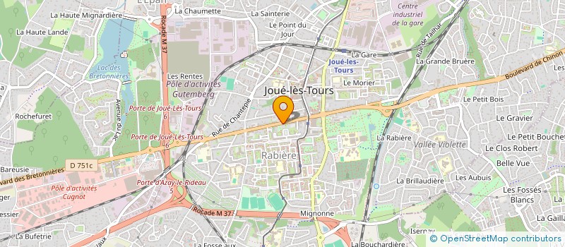 localisation de l'entreprise SCI RAVE à JOUE-LES-TOURS