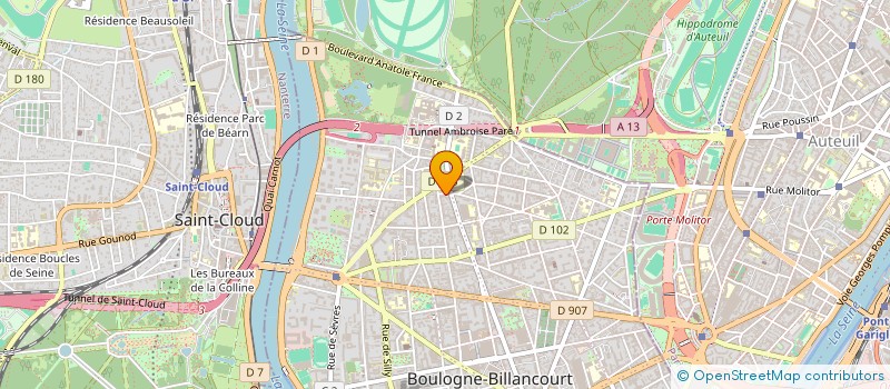 localisation de l'entreprise SCI RAVEL à BOULOGNE-BILLANCOURT