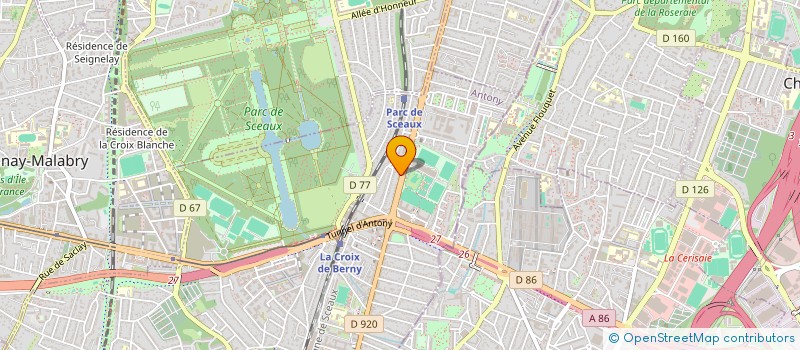 localisation de l'entreprise SCI RAYMOND ARON à ANTONY