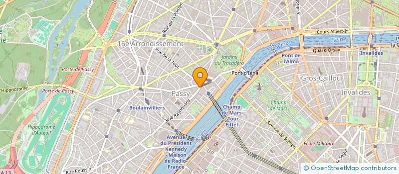 localisation de l'entreprise SCI RAYNOUARD  PARIS