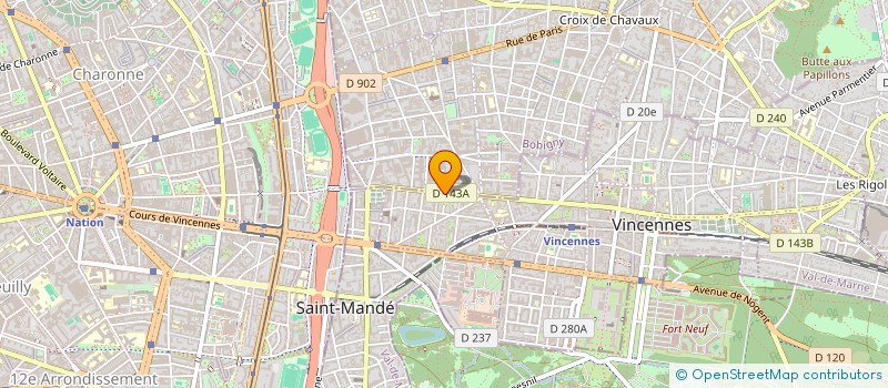 localisation de l'entreprise SCI RAYOU'S à VINCENNES