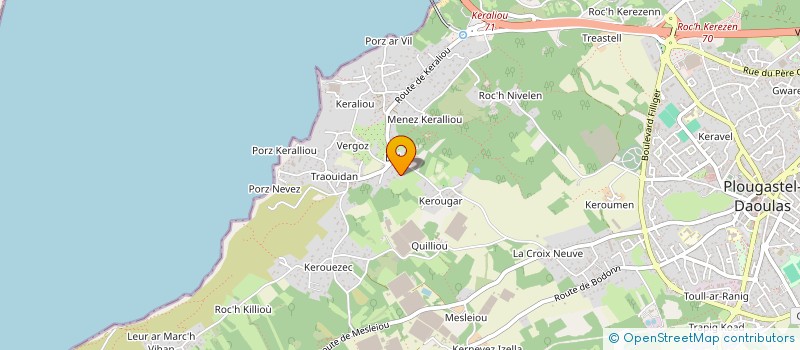 localisation de l'entreprise SCI RB  PLOUGASTEL-DAOULAS