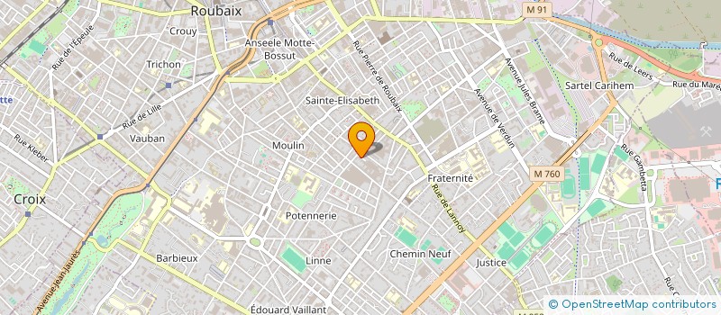 localisation de l'entreprise SCI RB  ROUBAIX