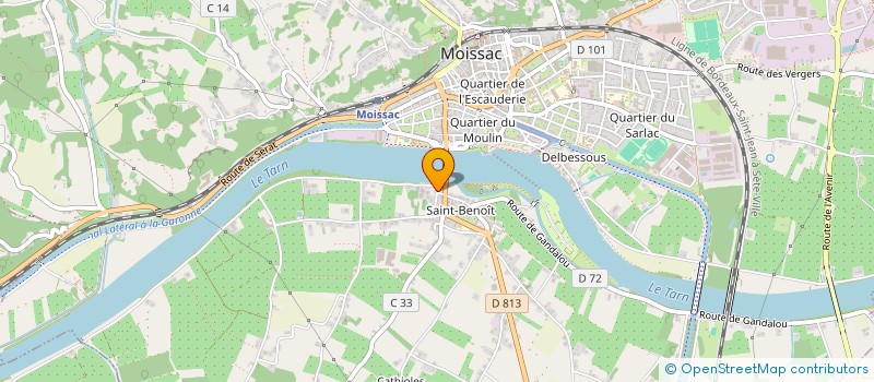 localisation de l'entreprise SCI RB  MOISSAC