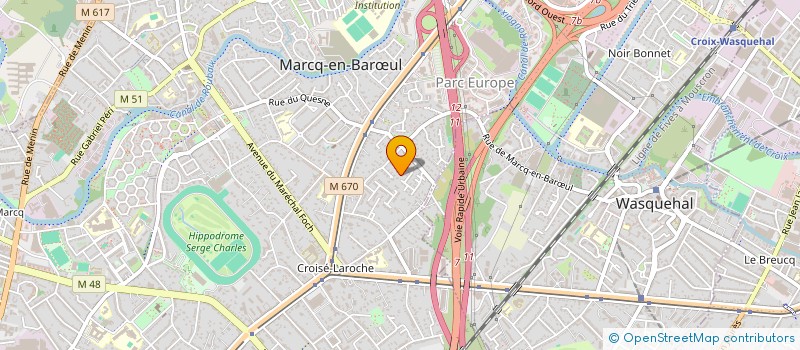 localisation de l'entreprise SCI RB FAMILY à MARCQ-EN-BARŒUL